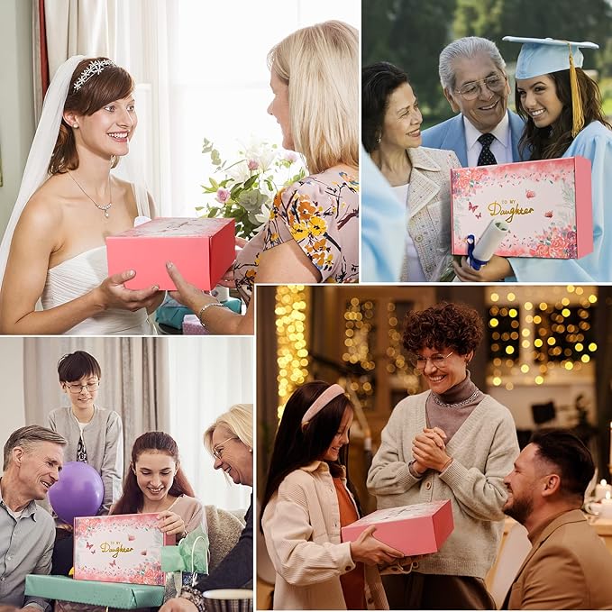 Gift Box for Daughters - Birthday SPA Gift Basket for Grown Adult Women and Girls from Mom Dad - Heartfelt Gift Sets for Graduation, Congratulations, Christmas, Holidays, Thank You