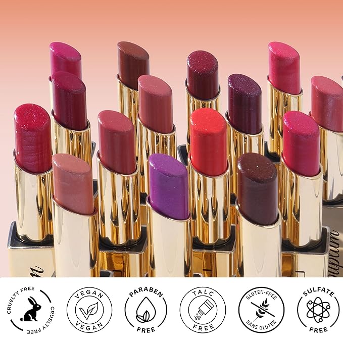 Nude Pink Lipstick Moisturizing for Women Shimmer Tinted Lip Balm Hydrate Nourish Lip Gloss Cruelty Free Lip Makeup, ZG114 New Moon