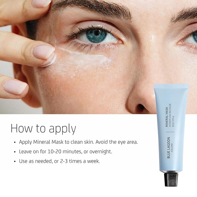 Blue Lagoon - Hydrating Overnight Mineral Face Mask - Hydrating Treatment - Overnight Mask - Moisturizing Skincare - Sleep Treatment - Face Cream, Bioactive Icelandic Skincare (1 fl oz | 30 ml)