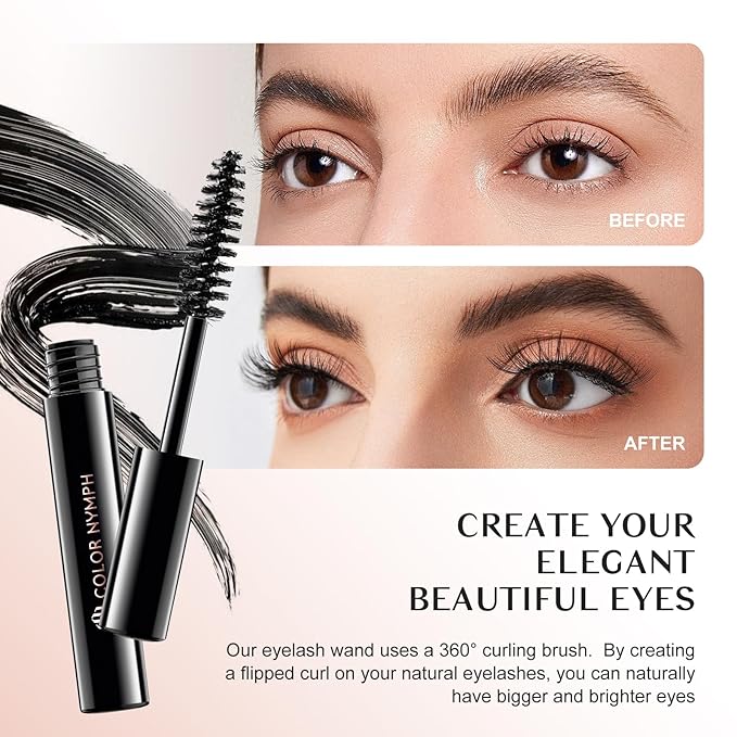 Color Nymph All In One Makeup Kit For Teens Girls | Starter Make up Set With Cosmetics Bag | Included Eyeshadow Blush Lipstick Lip Pencil Eye Pencil Brush Mascara | Travel Makeup Bag Design( White )