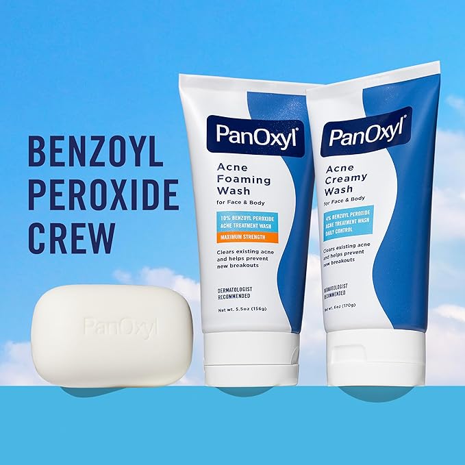 PanOxyl Antimicrobial Hydrating Acne Creamy Wash, 4% Benzoyl Peroxide, 6 Ounce (Pack of 2)