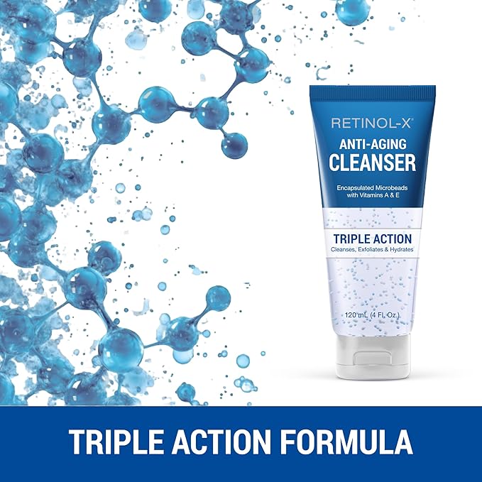 Skincare Retinol X Anti-Aging Cleanser 4 O.z. Tube Triple Action (2 Pack)