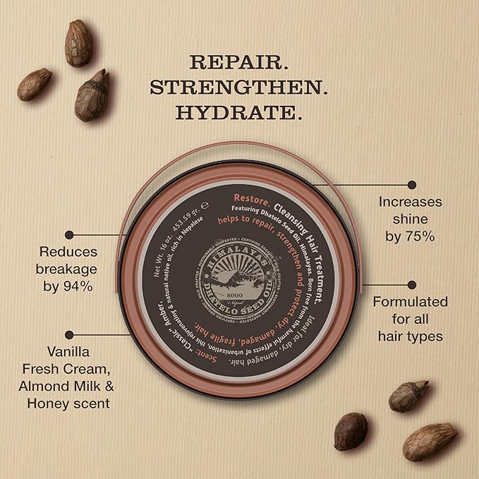 Tweak’d by Nature - Restore Cleansing Damaged Hair Treatment, Sulfate Free Conditioner for Damaged Dry Hair, Shampoo, Detangler, and Intensive Hydrating Solution and Shine Serum (16oz)