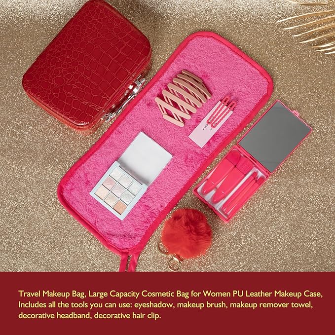 Birthday Gifts for Women Teens Girls, Spa Gift Set, Bath Gift Set for Women, 12 Pcs Rose Vanilla Bath Set, Self Care gifts Bag Makeup Cosmetic Bag, Spa Kit for Teenage Gifts, Daughter Gift Set