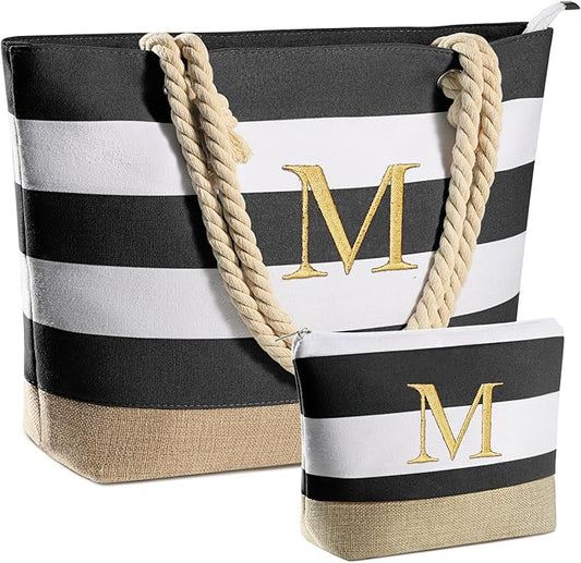 YOOLIFE Beach Bags for Women - Travel Canvas Beach Tote, Pool Waterproof Bag, Travel Essentials, Gifts for Women Birthday