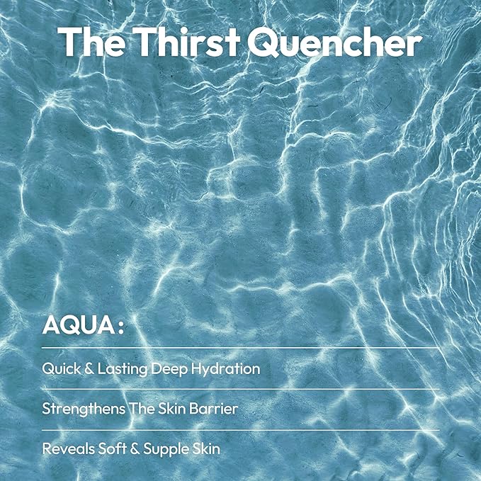 LAPCOS Aqua Sheet Mask, Hydrating Daily Face Mask with Seawater and Plankton Extract to Nourish Skin, Korean Beauty Favorite, 5-Pack