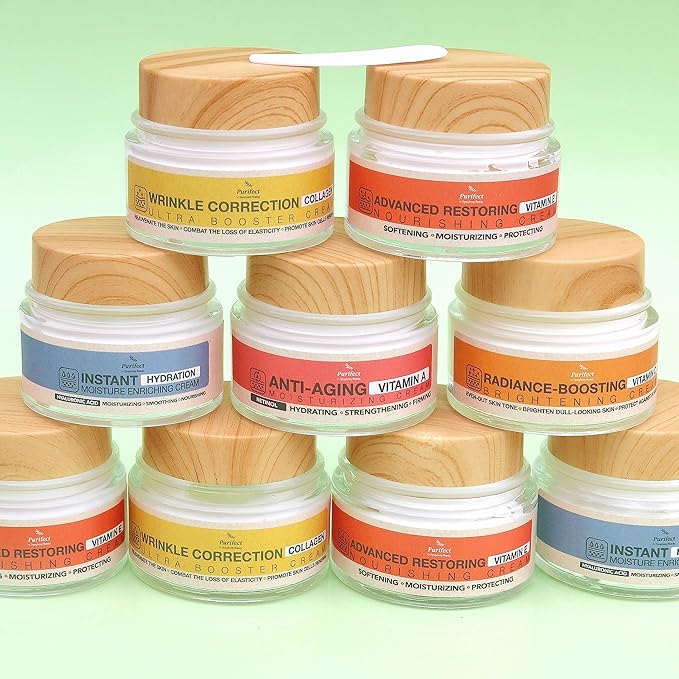 Purifect Vitamin C Brightening Facial Moisturizer Cream – Radiance-Boosting Hydration with Vitamin C, E, Collagen & Hyaluronic Acid – Non-Greasy, Made in USA, 50ml