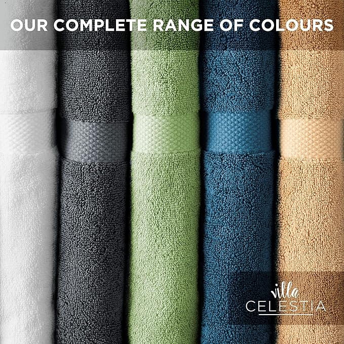 600 GSM 100% Cotton Bath Towels, Grey, Set of 4, Highly Absorbent, Plush, Soft, Quick Dry, 4 Pieces Combed Cotton Luxury Towels for Hotels, Spa, Salon, Bathroom, Dorm, Pack of 4