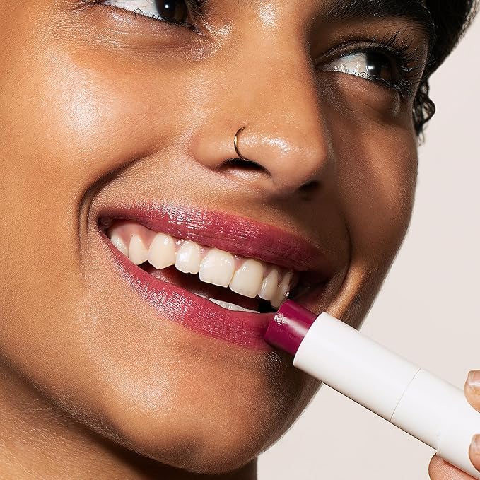 Melixir Vegan Lip Butter #16 Wine Stain, Hydrating Tinted Lip Balm Stick, Bee-Free, Petrolatum-Free, Plant-Based With Shea Butter, Nourishing Care for Dry, Chapped Lips, Natural Finish