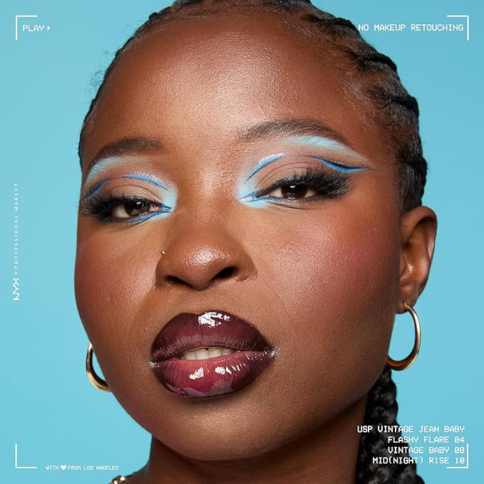 NYX PROFESSIONAL MAKEUP Epic Ink Liner, Waterproof Matte Liquid Eyeliner with Vegan Formula - Vintage Baby (Baby Blue)