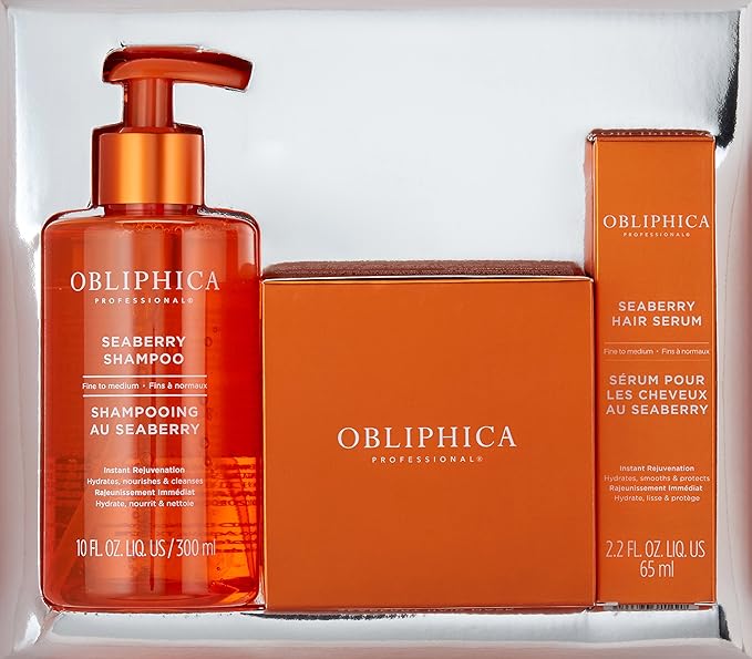 Obliphica Expect Perfection Volume & Body Seaberry Collection Set - Elevate Your Haircare Experience with Luxurious Volumizing and Bodifying Formulas for Beautifully Enhanced Hair