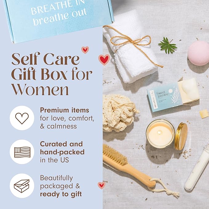 Unboxme Gifts Set For Women - Self Care Assortment Gift Box | Relaxation Gift Collection Box For Self Care | Ideal Gift With Mug, Candle, Bath Bombs & Bar Soap
