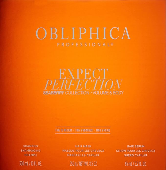 Obliphica Expect Perfection Volume & Body Seaberry Collection Set - Elevate Your Haircare Experience with Luxurious Volumizing and Bodifying Formulas for Beautifully Enhanced Hair