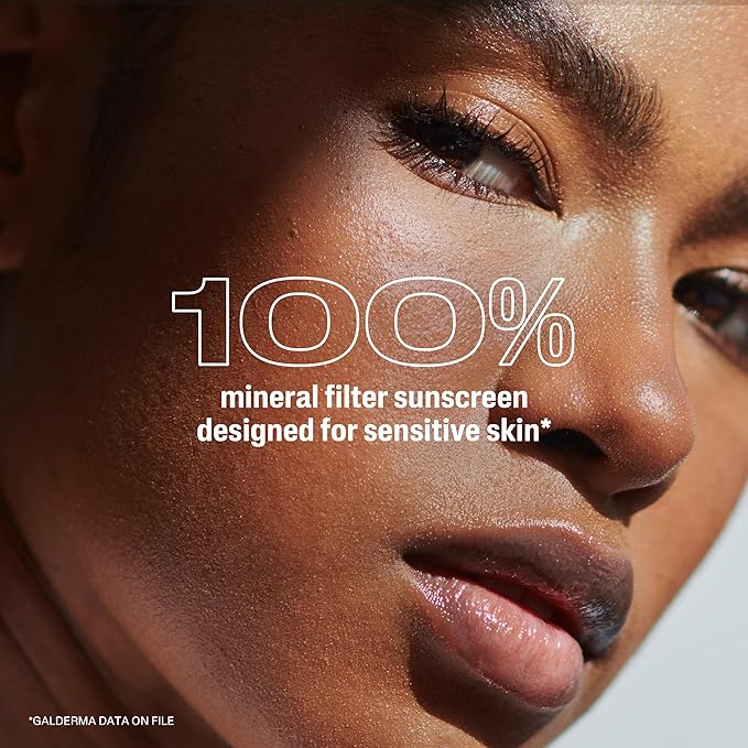 Cetaphil Sheer Mineral Liquid Sunscreen for Face, 100% Mineral UVA/UVB Filters, Zinc Oxide Broad Spectrum SPF 50 Formulated for Sensitive Skin, Unscented, 1.7 Fl Oz