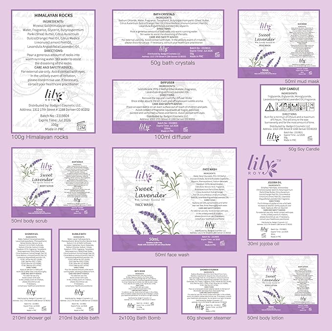 Christmas Gifts for Women - 22-Piece Luxury Lavender Bath and Body Gift Basket Set for Women, Spa Gift Basket with Bath Bomb, Diffuser | Self Care Mothers Day Birthday Gifts for Her, Bridal Shower