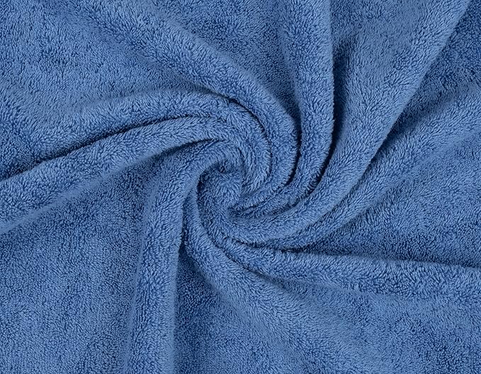 American Soft Linen Premium 3 Piece Towel Set, 1 Bath Towel 1 Hand Towel 1 Washcloth, 600 GSM 100% Cotton Turkish Towels for Bathroom, Electric Blue Towel Set