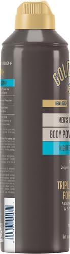 Gold Bond Men's Essentials Talc-Free Body Powder Spray 7 oz. Nightfall Scent Wetness Protection (Pack of 2)
