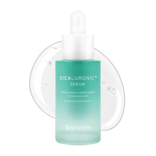 MIZON Cicaluronic Serum Soothing Moisturizing Centella Asiatica Hyaluronic Acid Vegan Formula Korean skincare (30ml 1.01 FL oz)