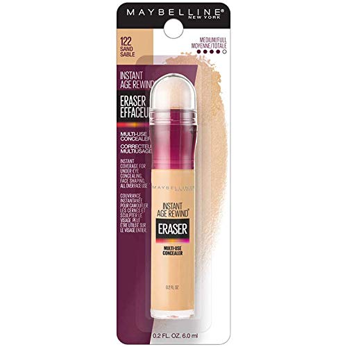 Maybelline Instant Age Rewind Eraser Dark Circles Treatment Multi-Use Concealer, 122, 1 Count (Packaging May Vary)