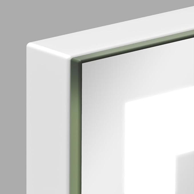 FENNIO 23" x 18" Vanity Mirror with Lights，LED Makeup Mirror，Hollywood Mirror with 3 Color Modes & Adjustable Brightness，Vanity Mirror Square White