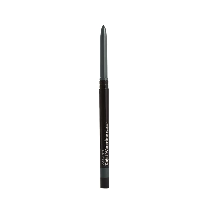 VASANTI Kajal Waterline Eyeliner Pencil - Long-lasting, Waterproof, Smudge-proof, Safe for Sensitive Eyes, Waterline Eye Liner - Opthalmologist Approved and Tested (Slate Grey)