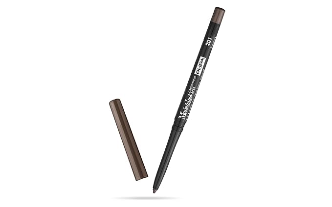 PUPA Milano Made To Last Definition Eyes - Creamy Retractable Automatic Eyeliner - Create Instant, Smudge Free Intensity - Lasting Color Liner For Waterline Or Lid - 201 Bon Ton Brown - 0.012 Oz