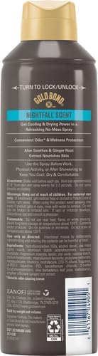 Gold Bond Men's Essentials Talc-Free Body Powder Spray 7 oz. Nightfall Scent Wetness Protection (Pack of 2)