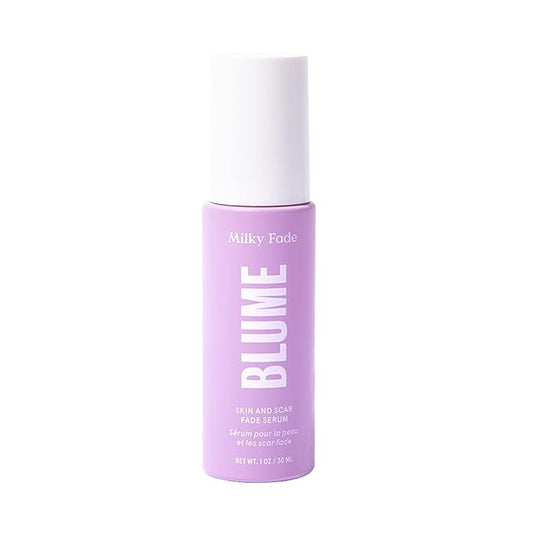 Blume Milky Fade Vitamin C Serum for Face - Dark Spot Corrector with Niacinamide, Hyaluronic Acid & Vitamin E - Helps to Soothe Skin Tone - Vegan & Cruelty-Free Hydrating Serum (1 oz)