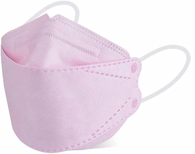 50 PCS KF94 Masks 4-Ply Breathable 3D Fàce Mẵsk for Adult,Pink Color