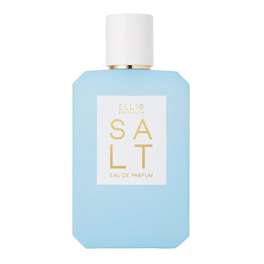 Ellis Brooklyn Salt Eau de Parfum, Fragrance with Ambergris, Tahitian Tiare, Ylang Ylang & Sandalwood - Tropical, Sensual Scent for Women - Vegan, Cruelty-Free Paraben-Free, 100ml / 3.4 Fl Oz