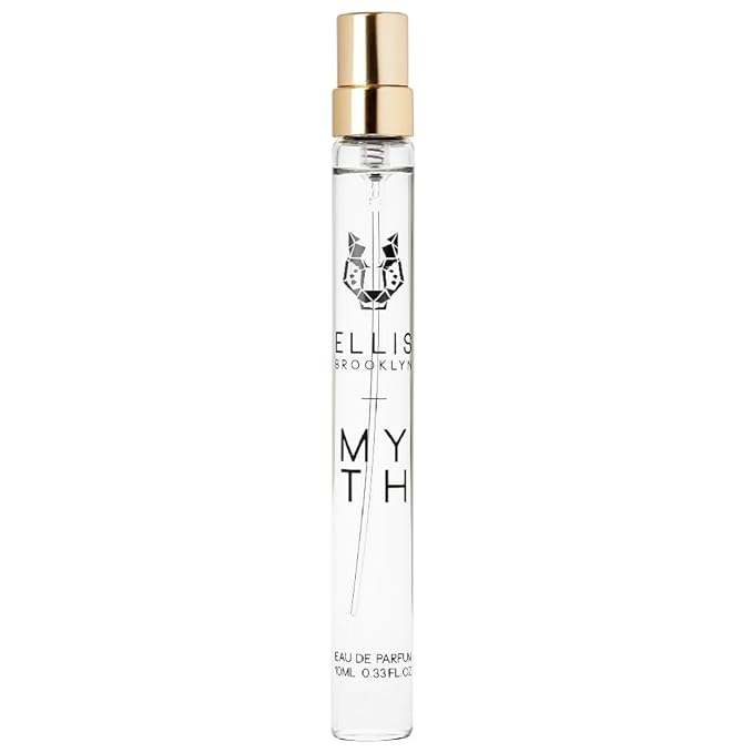 Ellis Brooklyn MYTH Eau de Parfum, Travel Spray, Jasmine Musk Perfume for Women, Clean, Vegan, Paraben-Free, Long Lasting, Notes of Bergamot, Tiger Orchid & White Cedarwood,10ml / 0.33 Fl Oz