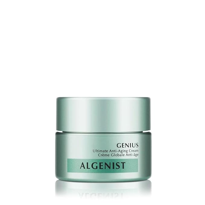 Algenist GENIUS Ultimate Anti-Aging Cream, Travel Size - Vegan Firming & Smoothing Moisturizer with Alguronic Acid & Microalgae Oil - Non-Comedogenic & Hypoallergenic Skincare (0.5 oz)