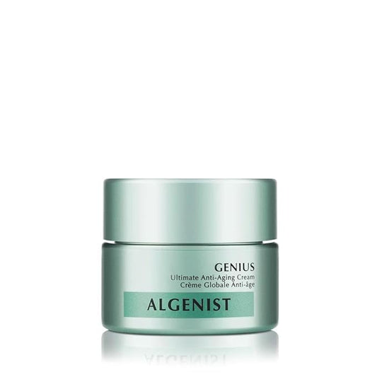 Algenist GENIUS Ultimate Anti-Aging Cream, Travel Size - Vegan Firming & Smoothing Moisturizer with Alguronic Acid & Microalgae Oil - Non-Comedogenic & Hypoallergenic Skincare (0.5 oz)