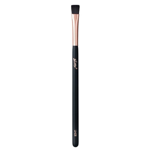 Skone Cosmetics Liner Makeup Brush - Luxe Premium Rose Gold and Synthetic Black Liner Brush Used To Define Eyebrows - Professional Grade Nylon Flat Edge Liner Make Up Brush - Liner Brush for Eyes - Cruelty Free Makeup Brushes