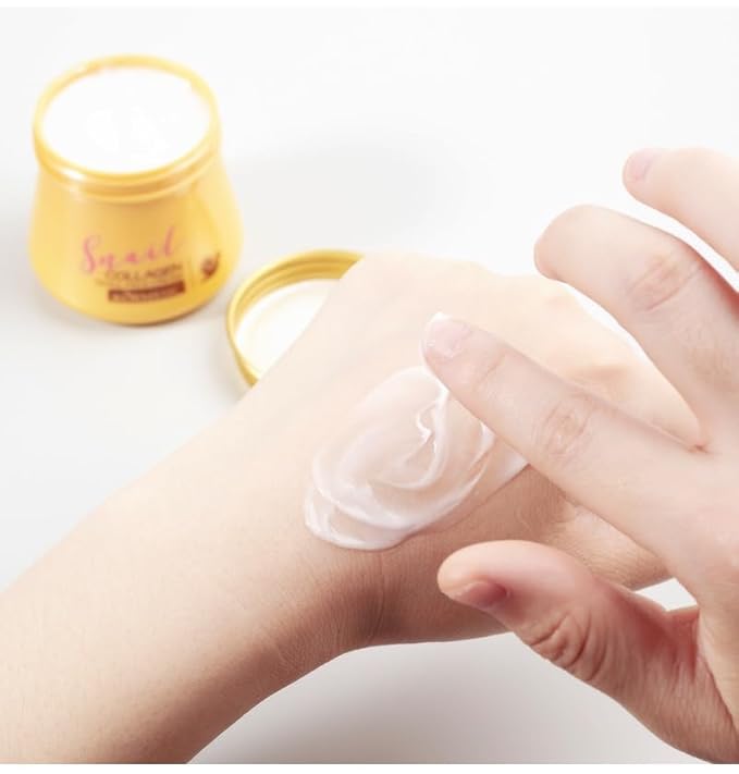 2pcs Snail Collagen Face Cream，Collagen Hydrating Anti-Wrinkle and Rejuvenating Cream Korean, Collagen Rejuvenating Moisturizer for Women, Improves Skin Firmness, Reduces Dryness & Fine Lines