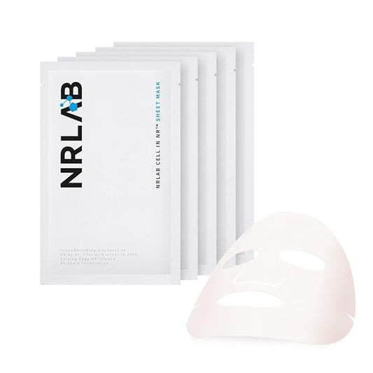 Korean Sheet Mask – Anti Aging Face Mask with NR, Antioxidants & Hydrating Serum – Moisturizing Face Masks Skincare Korean for Glass Skin, Radiance & Sun-Damaged Skin - 5 Mask Count