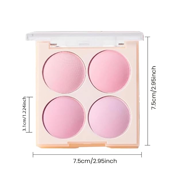 4 Color Matte Pink Eyeshadow Palette – Light Rose Baby Pink Dusty Mauve Soft Lilac eye shadow, Long-Lasting Blendable Powder Eye Makeup for Natural & Glam Looks (4 colors Purple Pink)