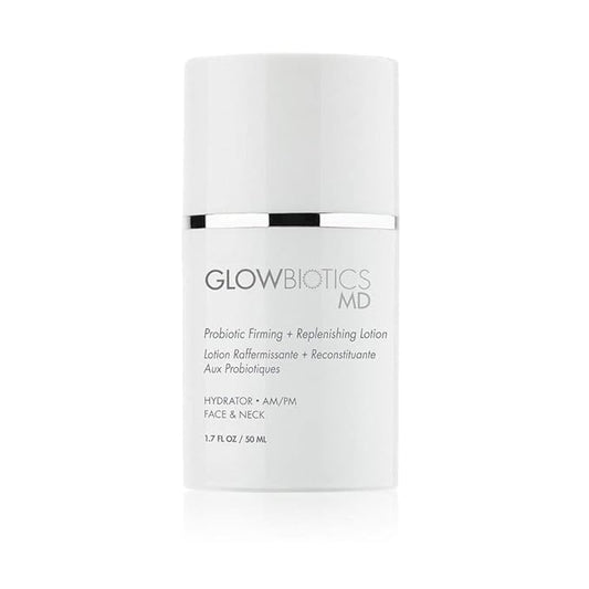 Glowbiotics Probiotic Firming + Replenishing Lotion: Lightweight Daily Moisturizer for Aging and Dry Skin, Reduces Wrinkles and Fine Lines, With Hyaluronic Acid and Vitamin B3, 1.7 Fl Ounce