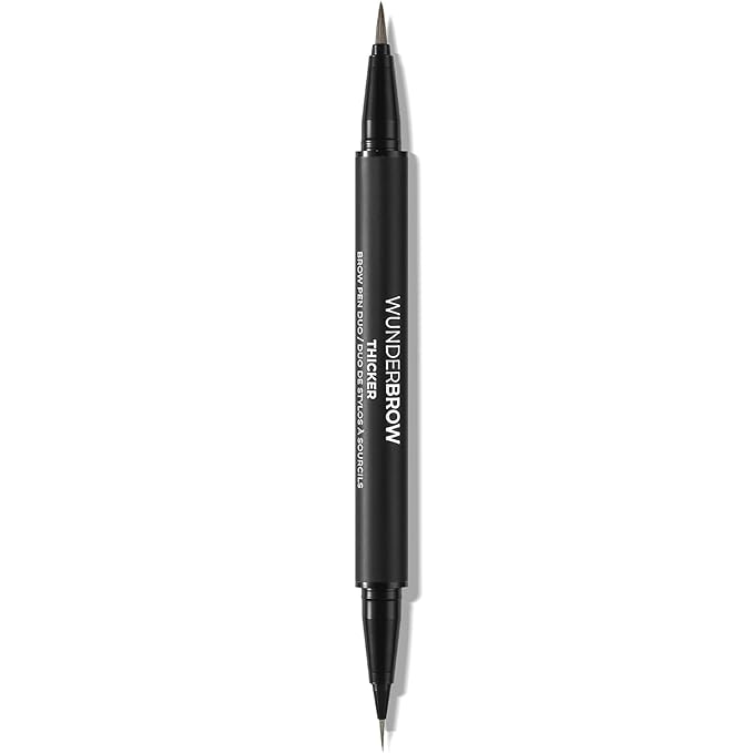 WUNDERBROW Thicker Brow Pen Duo, Dual Ended Pen, Vegan & Cruelty Free (Brunette)
