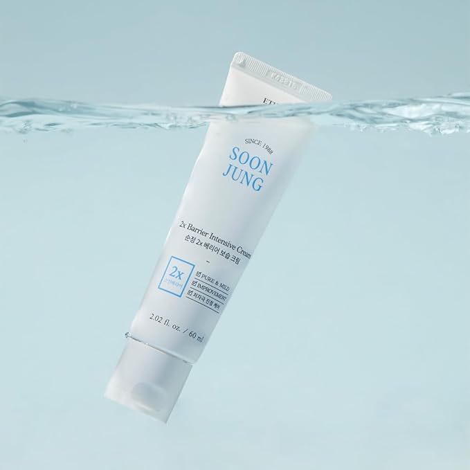 ETUDE SoonJung 2x Barrier Intense Cream Set | 2x Barrier Cream 2.02fl.oz + Ph 5.5 Relief Toner 0.85 Fl.oz. + Foam Cleanser 0.68 Fl.oz. | Oil & Water Balance, Korean Skin Care