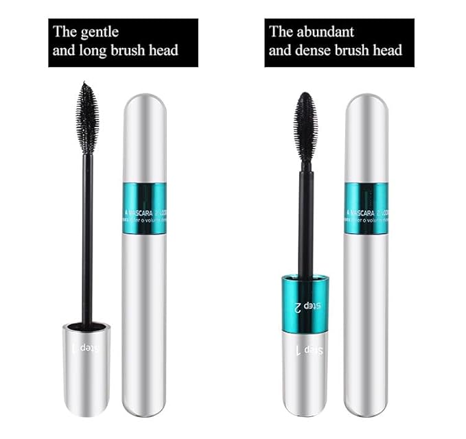 4d silk fiber mascara black volume and length，mascara 5x longer thickening and no clumping，long lash and waterproof