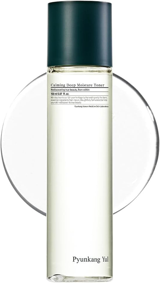 Pyunkang Yul PKY Calming Deep Moisture Toner - Face Toner for Women containing AHA and PHA - for Teens and Adults - Astringent for Face - Korean Facial Toner - 150ml 5.07 Fl. Oz.