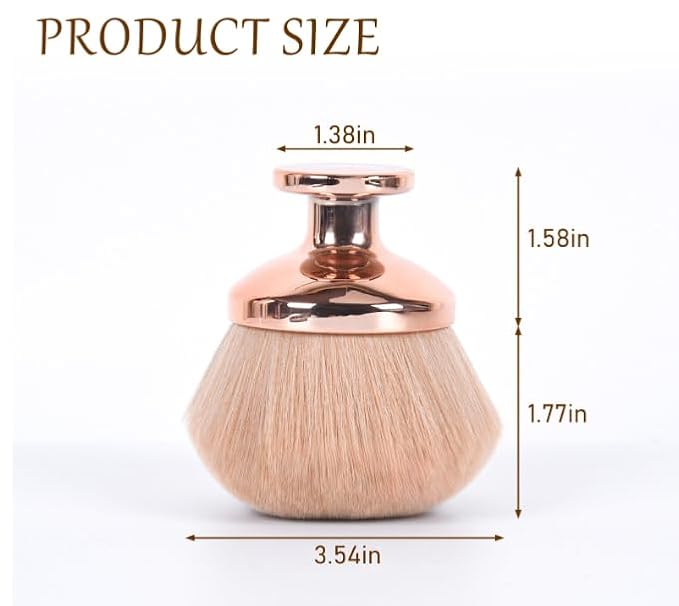 Large Kabuki Body Makeup Brush, Self-Tanning Applicator, Suitable for Mixed Bronzing Sun Protection Body Cream Dry and Wet Multi-Use, Evenly Apply 90mm Large Brush Head (golden)