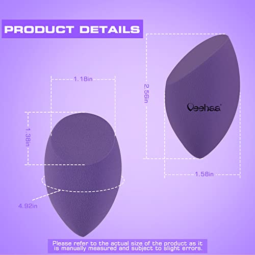2PCS Makeup Sponge Set, Latex Free Makeup Blender for foundation, Makeup Sponges egg shaped, Makeup Sponges for all areas