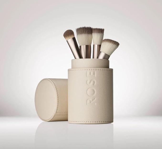 MAKEUP BRUSH SET RoseInc #3 Foundation Brush Angled Kabuki foundation brush for liquid makeup| Seamless Blending & Control (Complexion Brush Set)