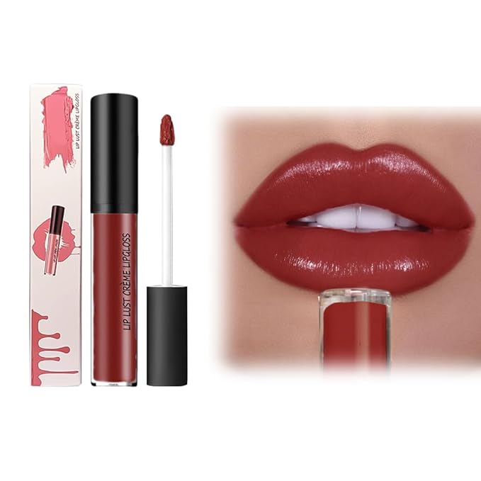 12 Colors Cream Texture Lipstick, 2026 Upgrade 12 Colors Lips Staining Lip Oil Long Lasting Lip Gloss Natural Non-Stick Non-Fading Liquid Lipstick, Hydrating Lip Tint Waterproof LipStain (#9)
