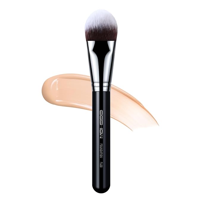 EIGSHOW Domed Foundation Brush, Large Face Makeup Brush with Soft Dense Synthetic Bristles for Blending Liquid Cream Powder (F628)