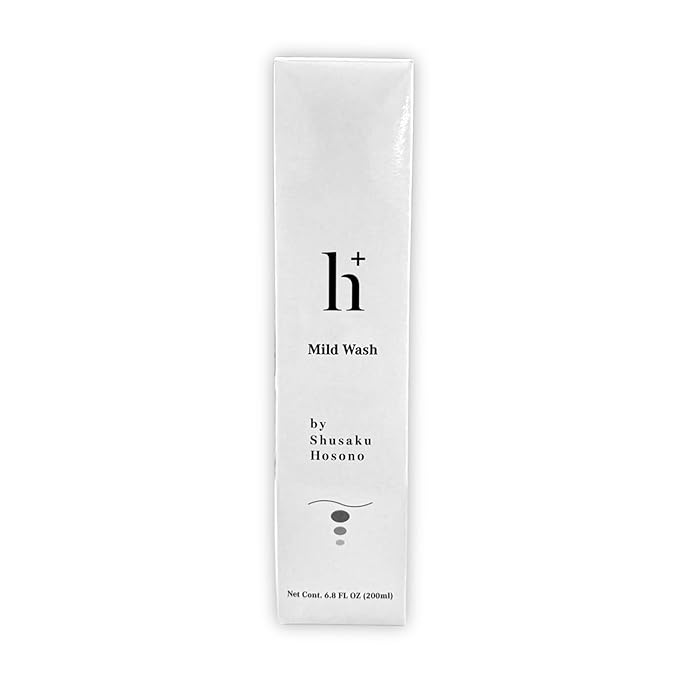 NKG h+ Mild Wash – Gentle Japanese Gel Cleanser for Sensitive Skin – Developed by Japanese Dermatalogist – Fragrance-Free, pH-Balanced Face Wash, 200mL