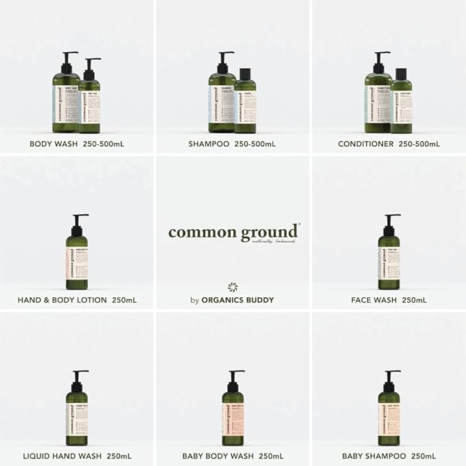 COMMON GROUND Natural Face Cleanser Wash, Paraben & Cruelty Free, Normal, Oily, Dry, Sensitive, Vegan, Plant-Based, pH 5.5, Avocado Oil, Men, Women, 8.4 Fl Oz