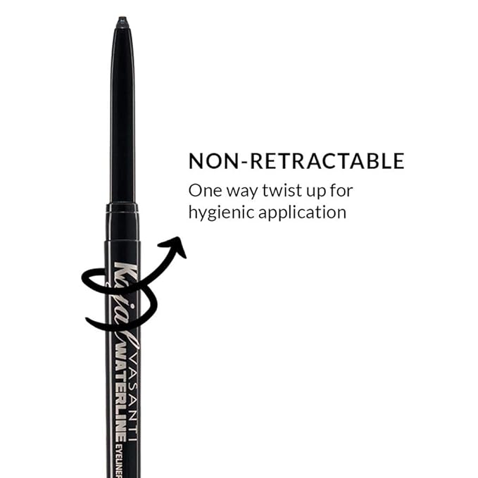 VASANTI Kajal Waterline Eyeliner Pencil - Long-lasting, Waterproof, Smudge-proof, Safe for Sensitive Eyes, Waterline Eye Liner - Opthalmologist Approved and Tested (Ice Blue)